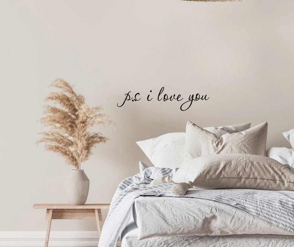 ps I love you wall decal sticker quote
