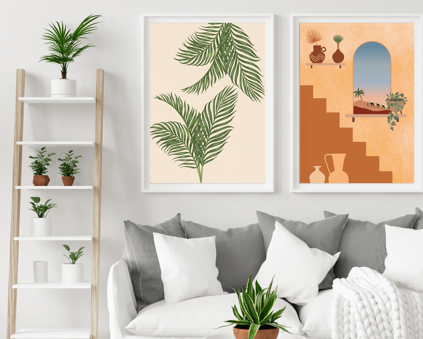 Unique Abstract Digital Prints set of 3 - Two Little Giggles