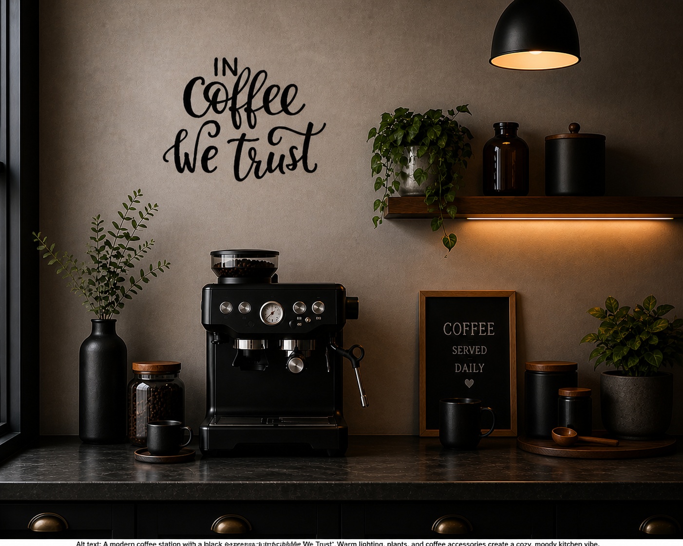 In Coffee we trust wall decal