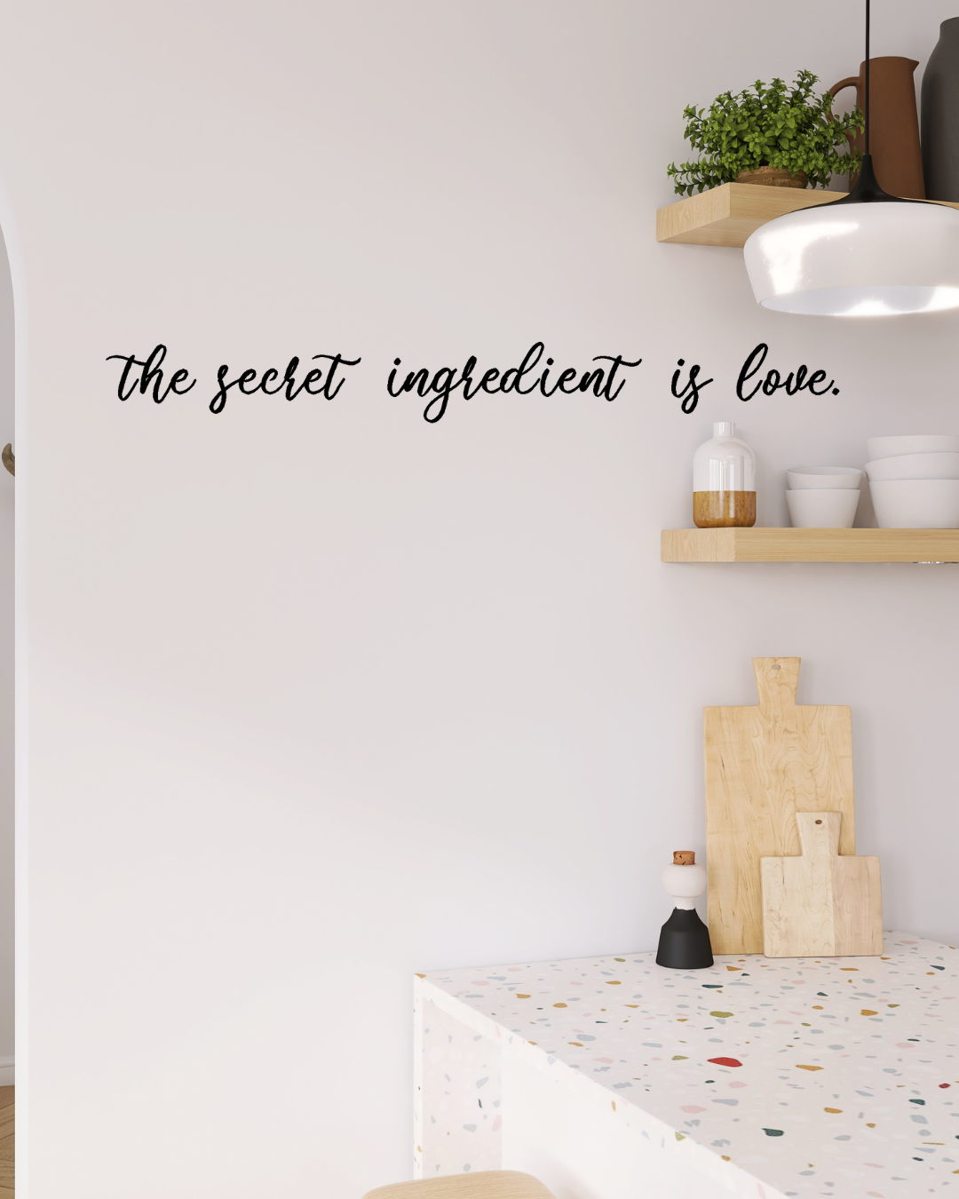 The secret ingredient is love wall decal