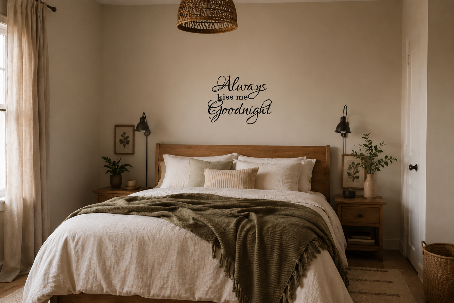 Always Kiss me Goodnight Wall Decal