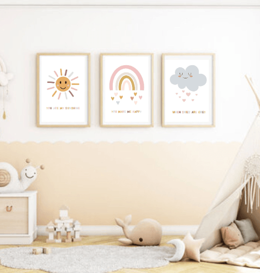 You are my Sunshine Digital Prints set of 3 - Two Little Giggles