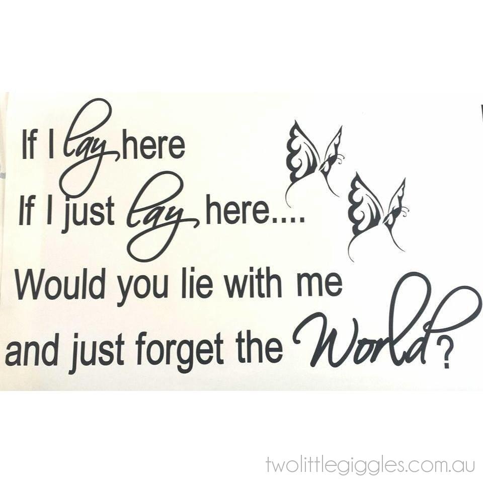 If I lay here 3 wall decal - Two Little Giggles
