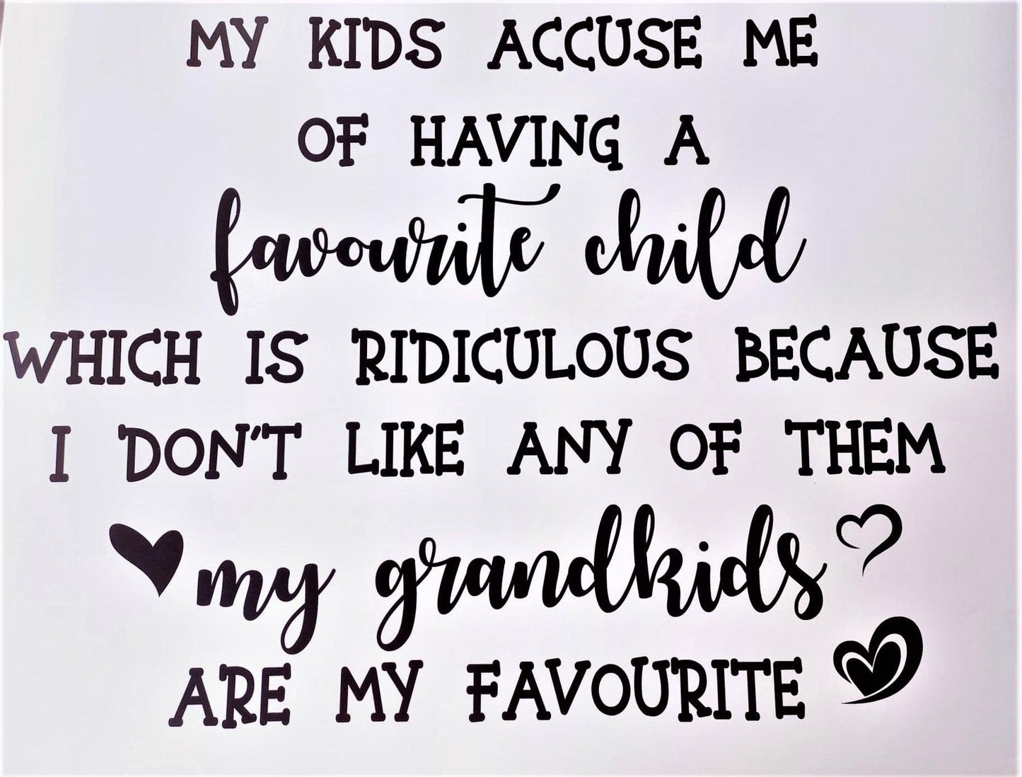Favourite Child Decal Wall Decal Sticker Quote - Two Little Giggles