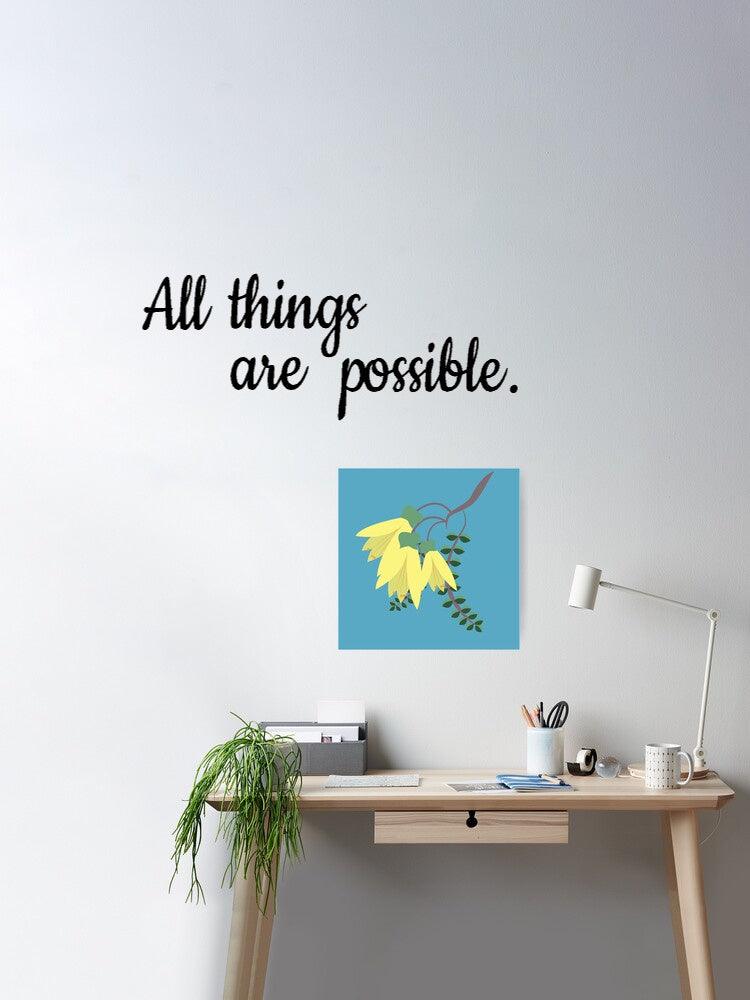 All things are possible wall decal - Two Little Giggles