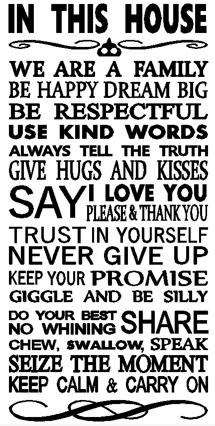 Family House Rules Wall Decal - Two Little Giggles