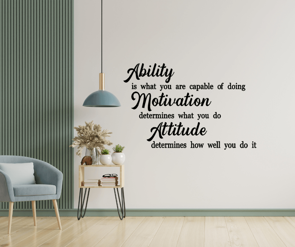 Ability Motivation Attitude Wall Decal - Two Little Giggles
