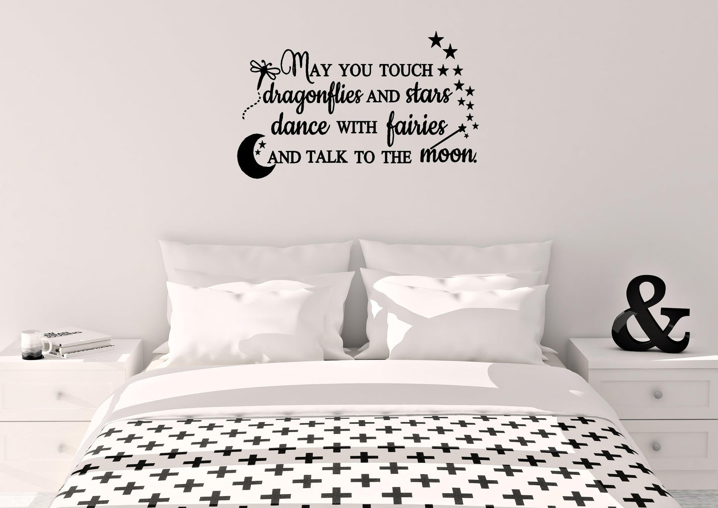 Dragonflies and Fairies Wall Decal Sticker Quote - Two Little Giggles