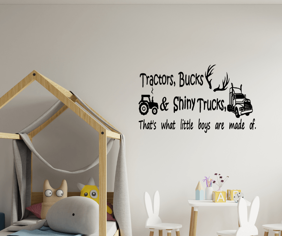 Tractors Bucks and Shiny Trucks - Two Little Giggles