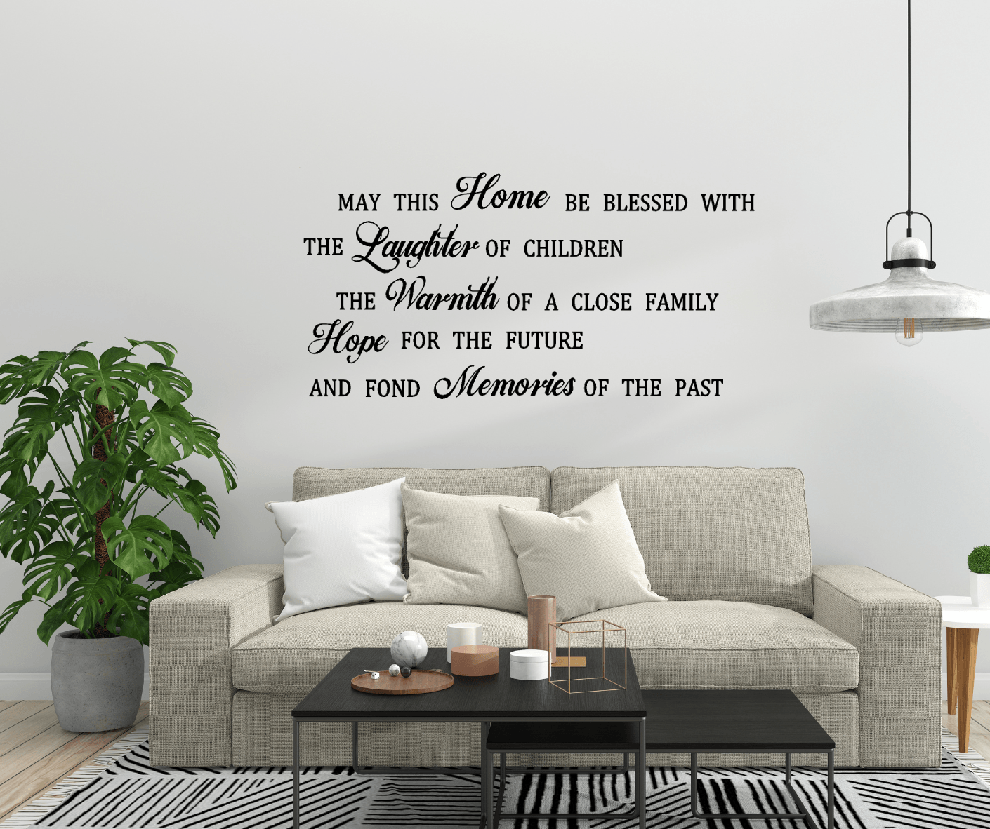 Home Laughter Warmth Wall Decal Quote - Two Little Giggles