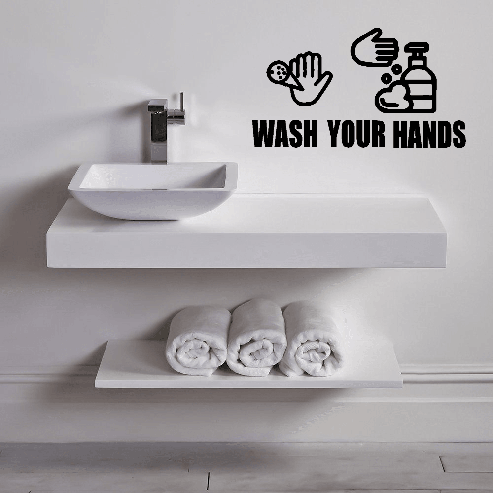 Wash with Soap Wall Decal Quote - Two Little Giggles