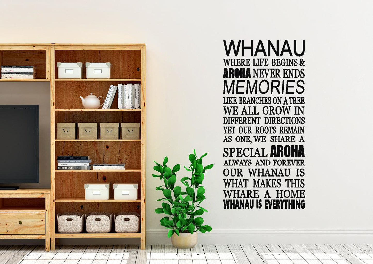 Whanau is everything Wall Decal Sticker Quote - Two Little Giggles