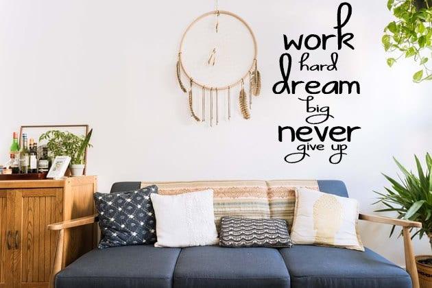 Work hard Wall Decal Quote - Two Little Giggles