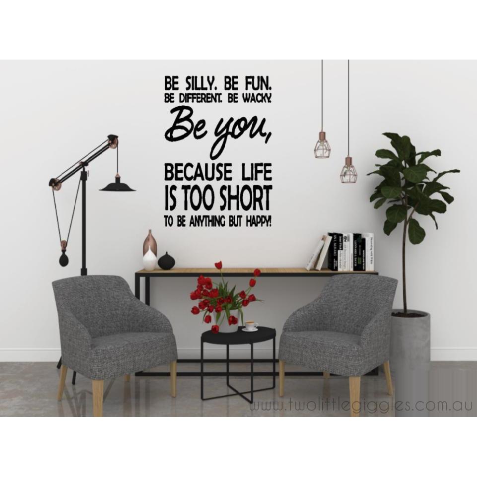 Be silly Be Fun Wall Sticker - Two Little Giggles