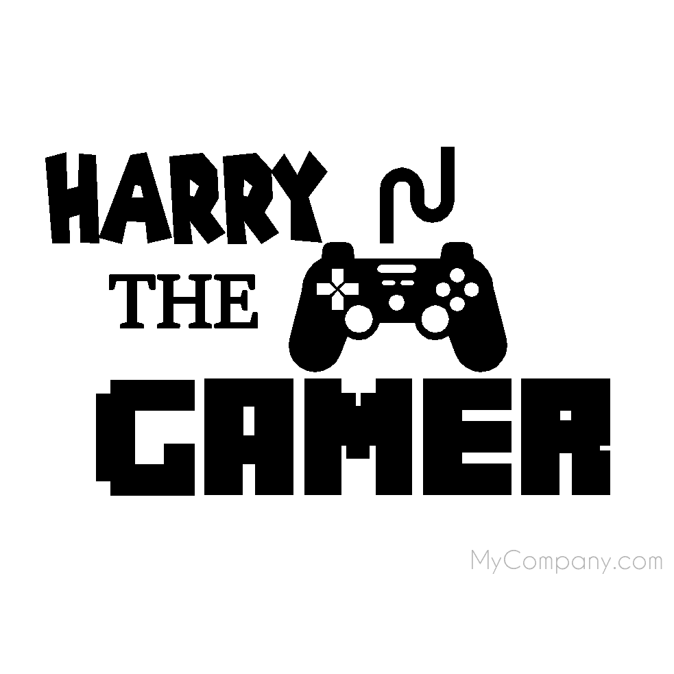 Gamer and personalised name - Two Little Giggles