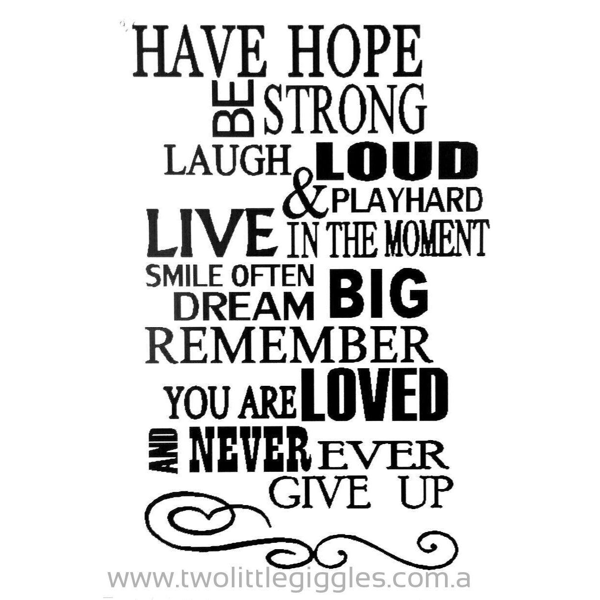 Have Hope 2 - Two Little Giggles