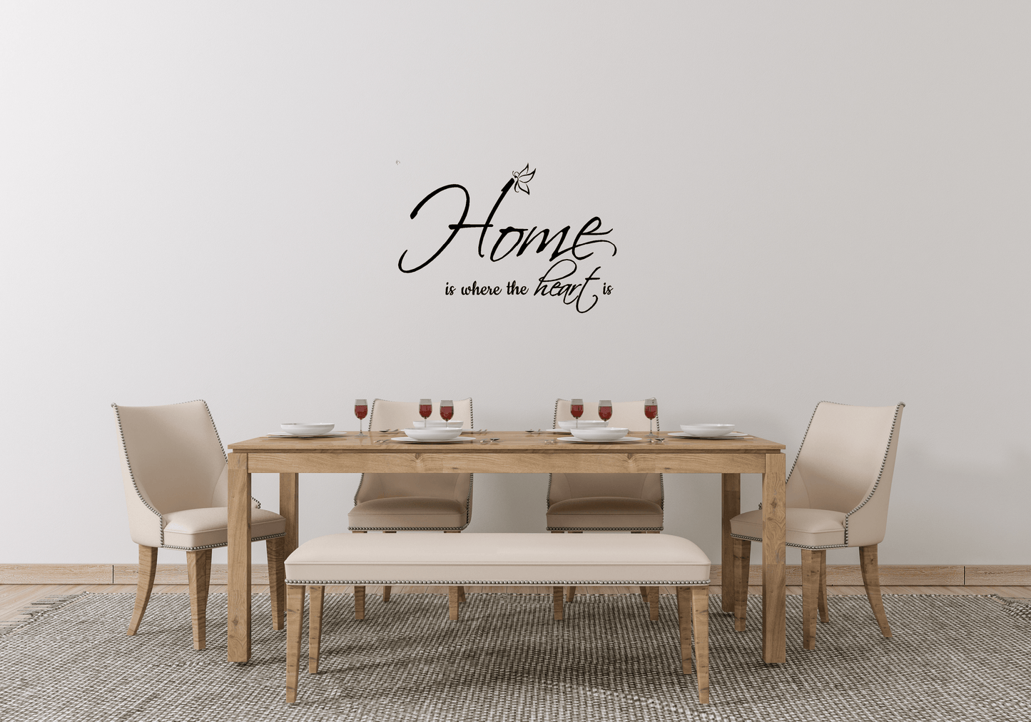 Home is where the heart is wall decal - Two Little Giggles
