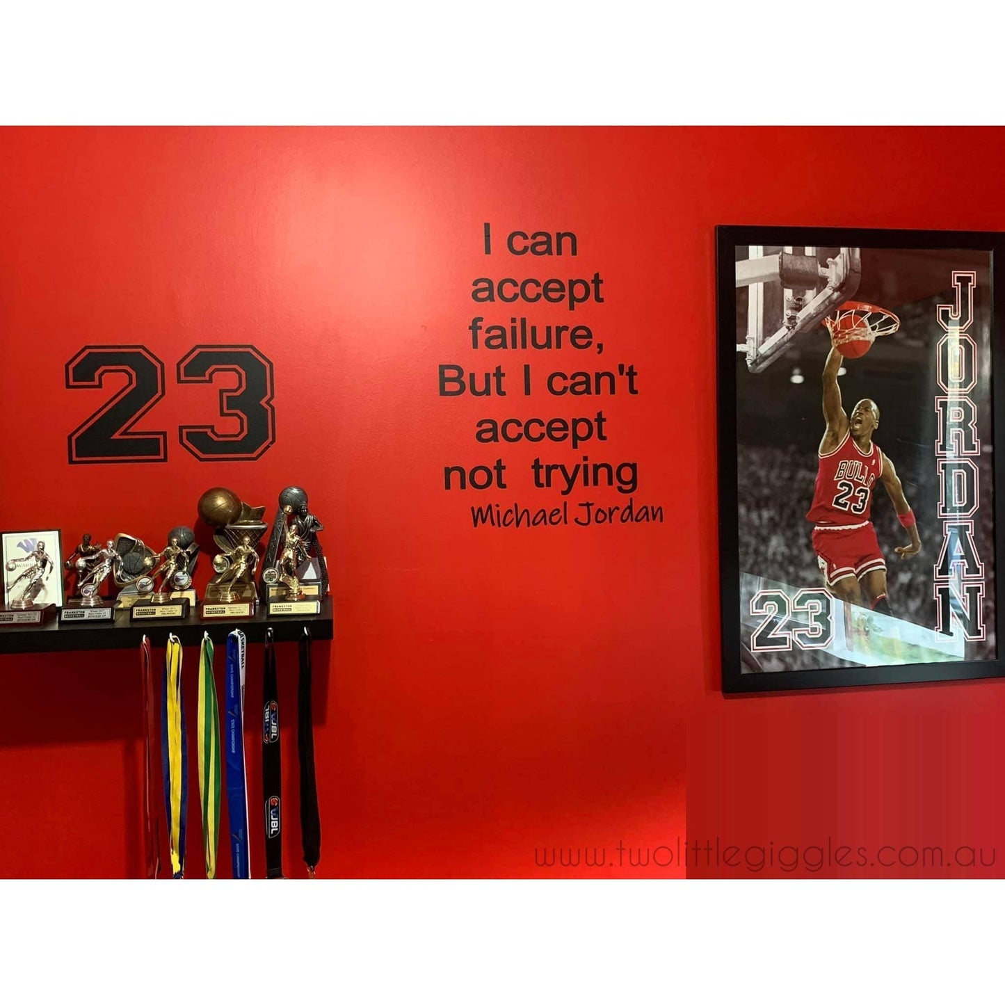 MJ Basketball Wall Sticker - Two Little Giggles