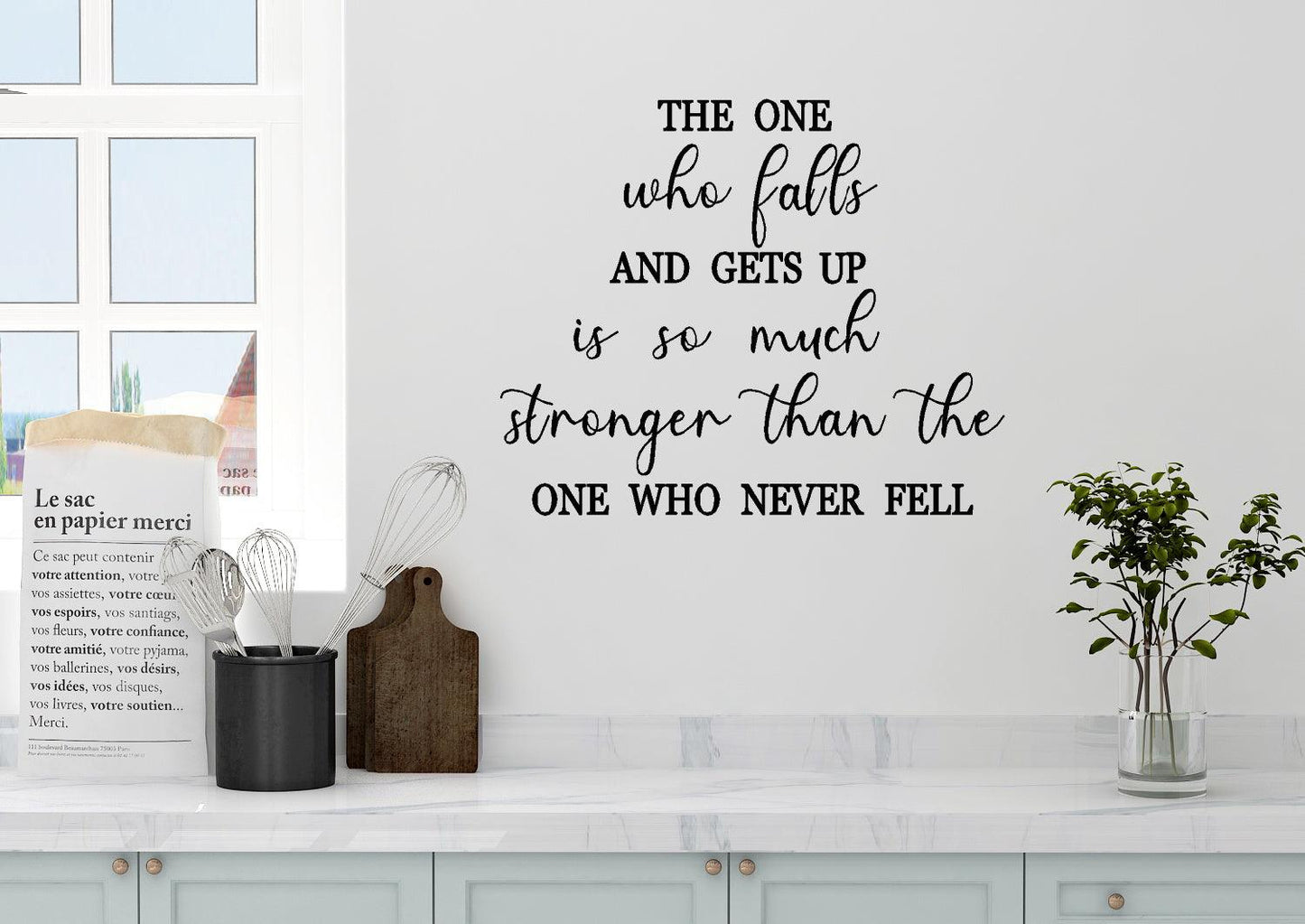 The one who falls and gets back up wall decal - Two Little Giggles