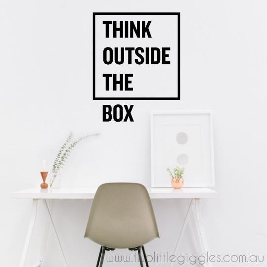 Think outside the box - Two Little Giggles