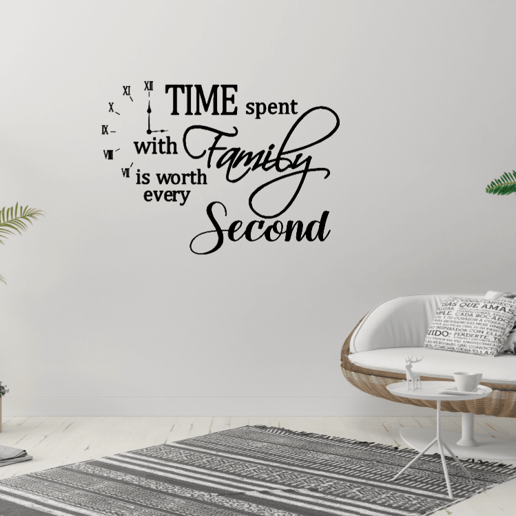Time spent with family + clock - Two Little Giggles
