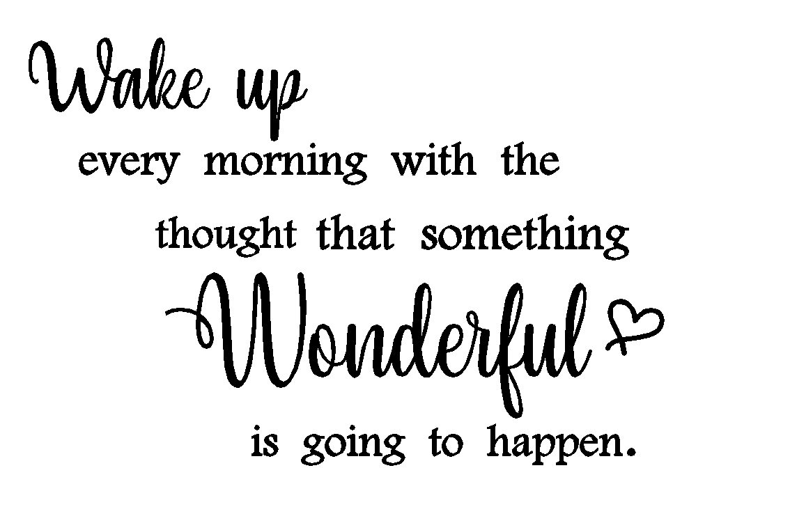 Wake up wonderful wall quote sticker - Two Little Giggles