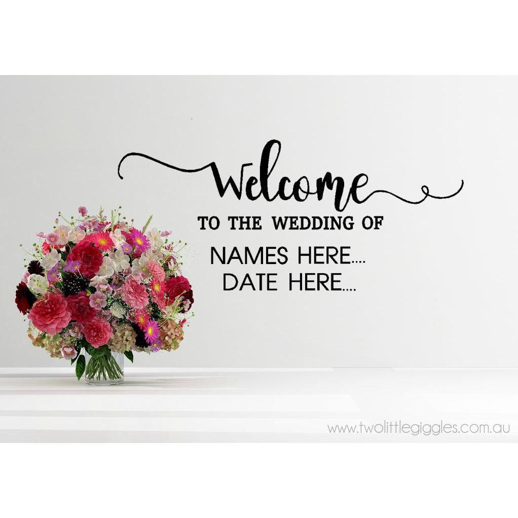 Welcome to our Wedding - Two Little Giggles