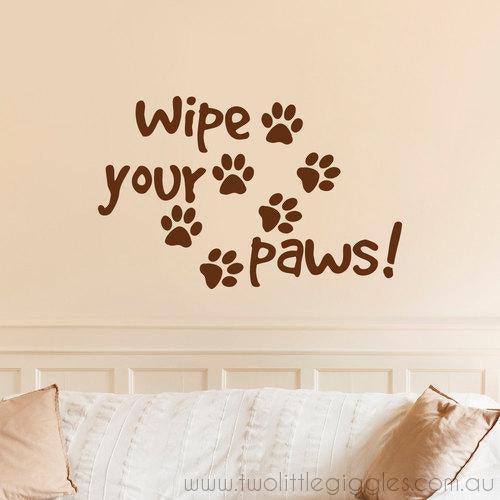 Wipe your paws - Two Little Giggles