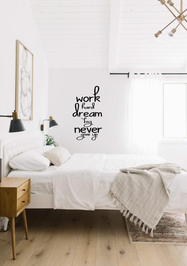 Work hard Wall Decal Quote - Two Little Giggles