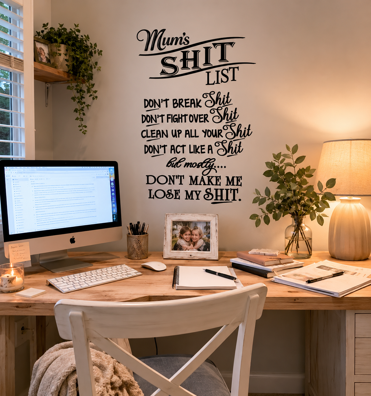 Mum's List Removable Wall Decal