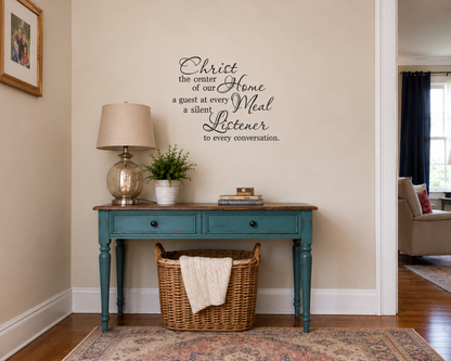 Christ the Center of Our Home Wall Decal