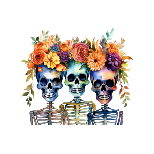 flower skeleton ladies