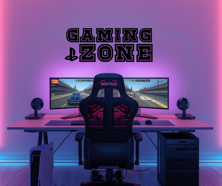 Gaming Zone Wall Decal – Gamer Room Vinyl Wall Sticker for Kids & Teens