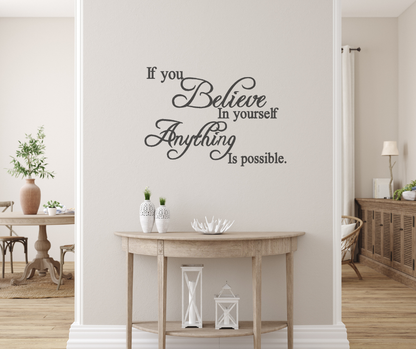 If you believe in yourself anything is possible wall decal two little giggles wall decals Melbourne Australia