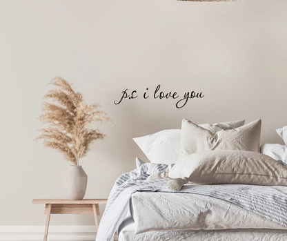 ps I love you wall decal sticker quote