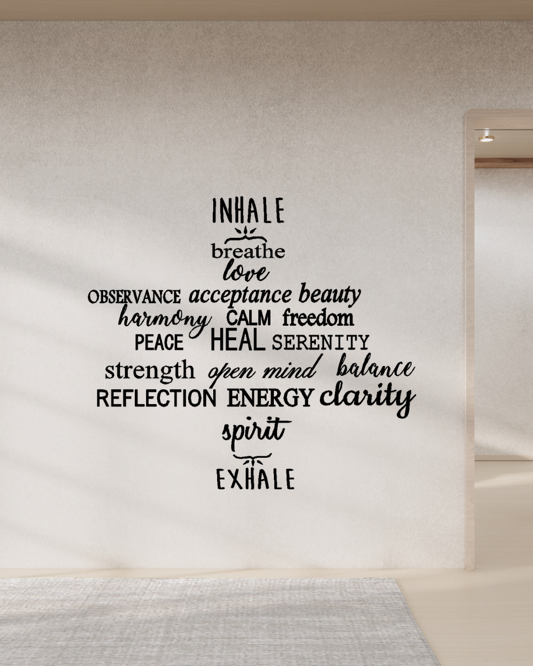 Inhale Exhale Yoga Wall Decal Sticker Quote