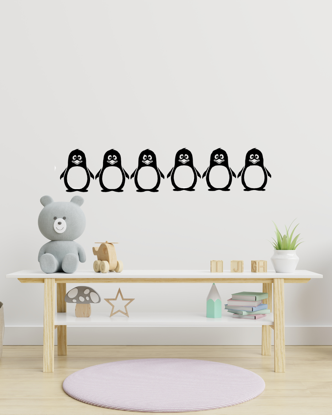 Penguins Wall Stickers for Kids Room