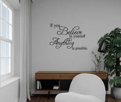 If you believe in yourself anything is possible wall decal two little giggles wall decals Melbourne Australia
