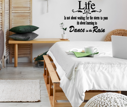 Dance in the Rain – Removable Wall Decal
Bring joy, inspiration, and a sense of freedom into your home with our uplifting “Dance in the Rain” Wall Decal. Perfect for creating a lively and meaningful feature wall, this decal adds a playful and elegant touch to bedrooms, living areas, hallways, or dining spaces.