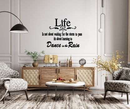 Dance in the Rain – Removable Wall Decal
Bring joy, inspiration, and a sense of freedom into your home with our uplifting “Dance in the Rain” Wall Decal. Perfect for creating a lively and meaningful feature wall, this decal adds a playful and elegant touch to bedrooms, living areas, hallways, or dining spaces.