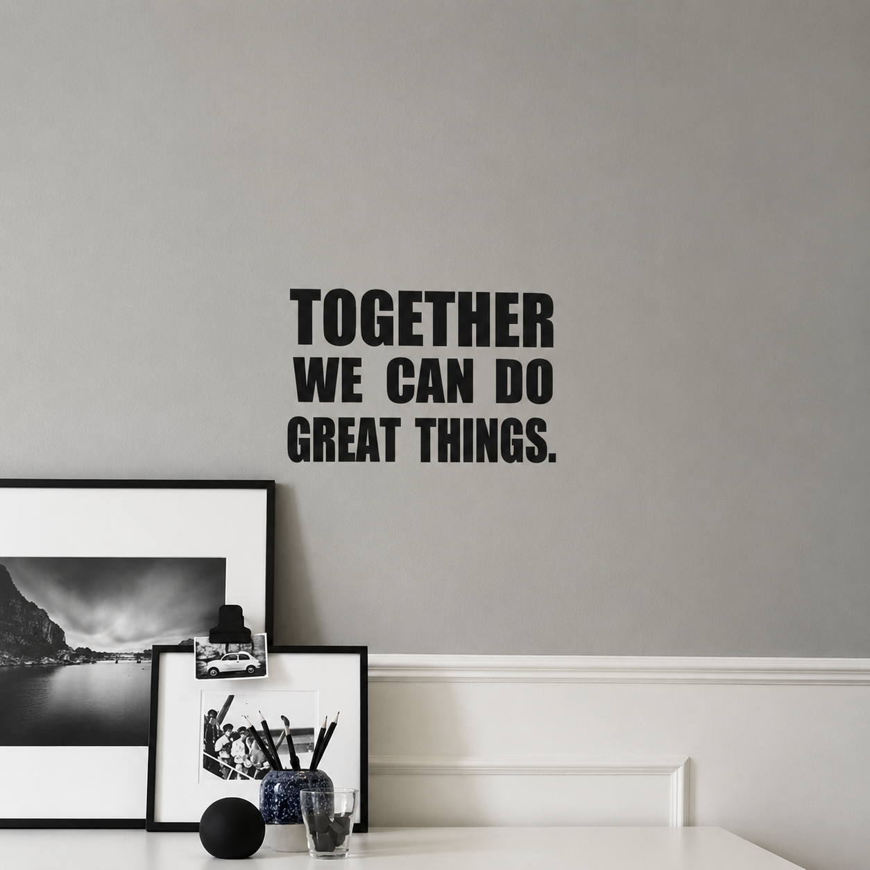 together we can do great things wall decal, teamwork wall quote, office wall decal, inspirational office decor, motivational wall sticker, business wall quote, classroom wall decal, removable vinyl wall decal, teamwork quote sticker, office wall art, meeting room decor, workplace motivational quote, entrepreneur office decor, collaboration wall decal, workspace wall sticker