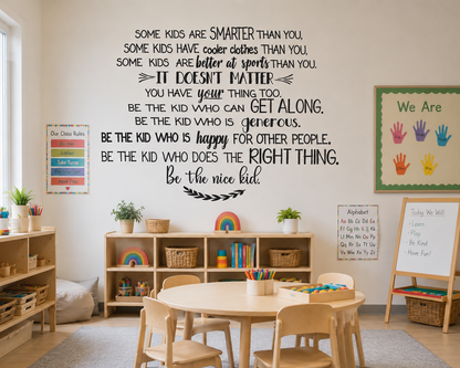 Be Happy removable wall decal in modern script font displayed on a stylish wall in a bright modern home interior. Inspirational vinyl wall quote made in Melbourne by Two Little Giggles Wall Decals. Stickers