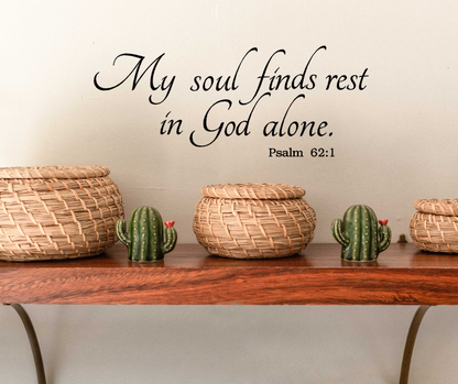 My soul finds rest in god alone