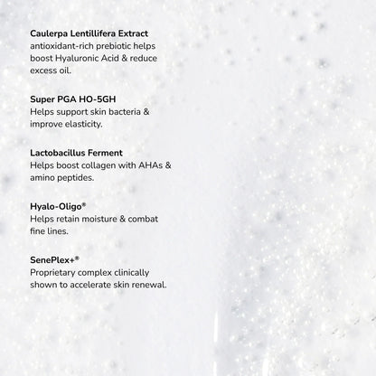 SeneGence Microbiome Boosting Serum ingredient list.