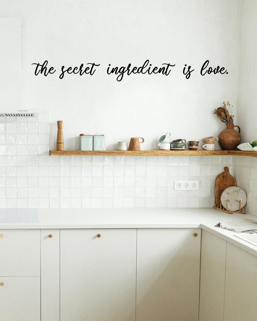 The secret ingredient is love wall decal