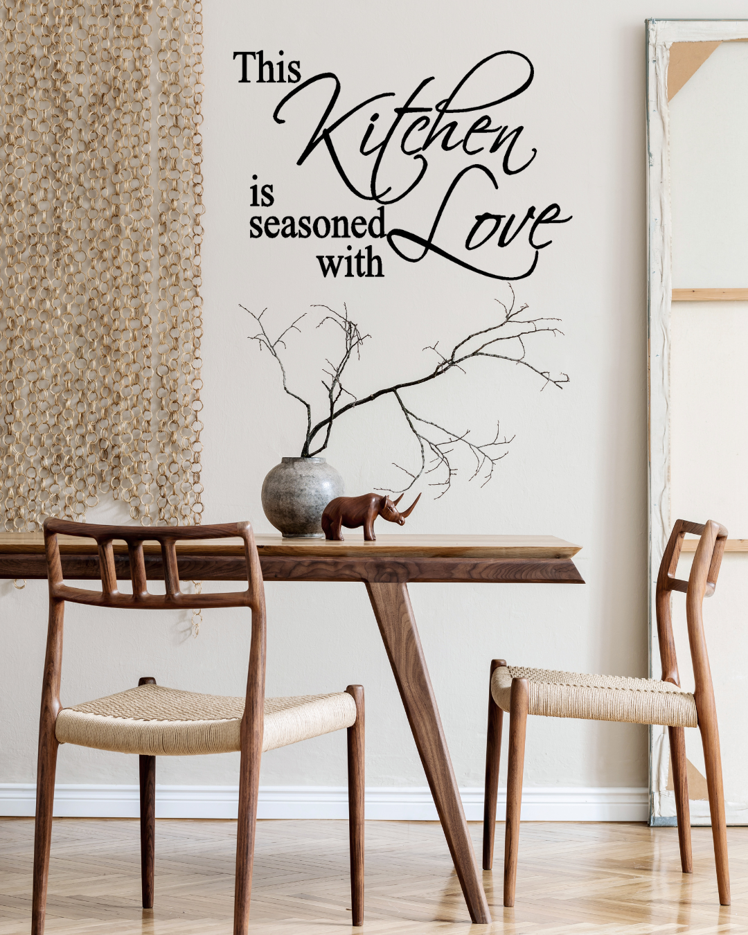 Vinyl wall decal this kitchen is seasoned with love available at Two Little Giggles