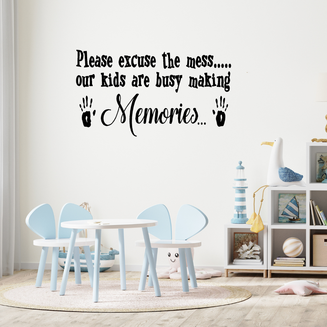  wall decal in a room please excuse the mess - perfectly lived in wall decal two little giggles
