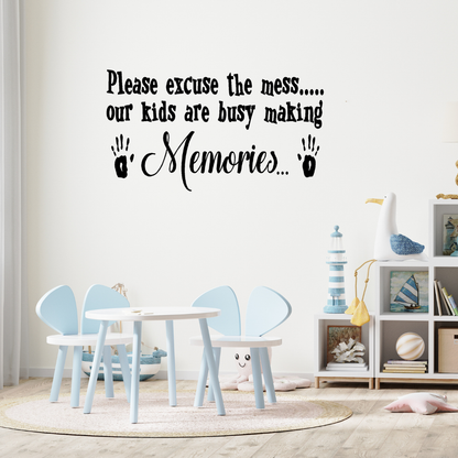  wall decal in a room please excuse the mess - perfectly lived in wall decal two little giggles