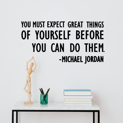 You must expect great things wall decal Michael Jordan Two Little GIggles