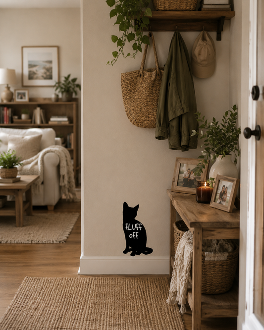 Fluff Off Cat Wall Decal
